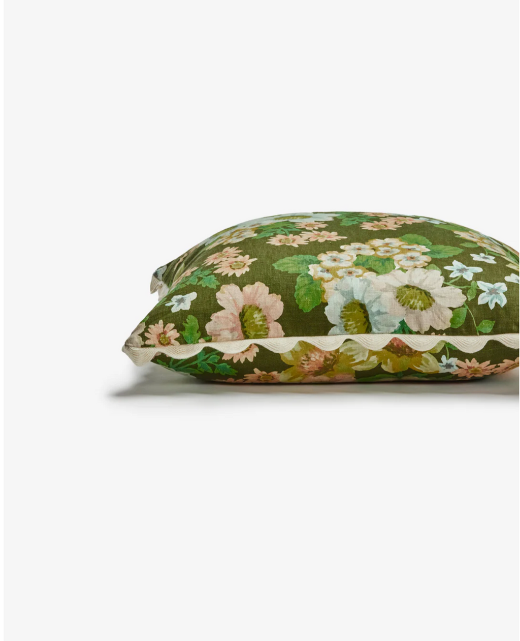 Buttercup Olive Linen Cushion