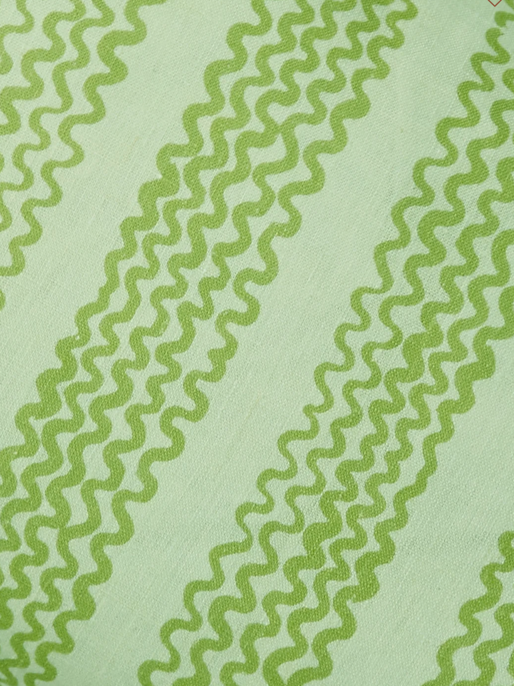 Mini Waves Mint Linen Cushion