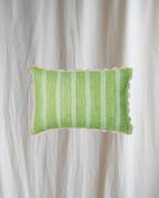 Mini Waves Mint Linen Cushion