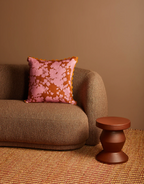 Gardenia Cerise Linen Cushion