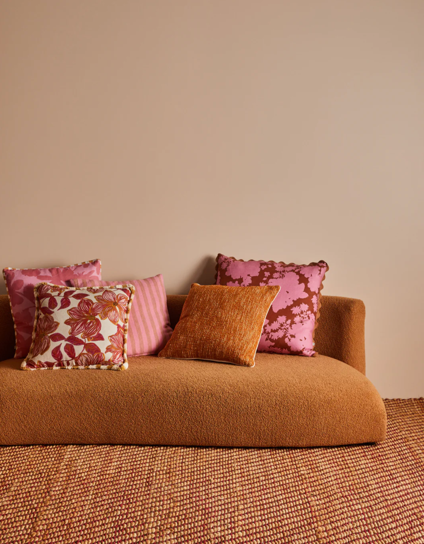 Gardenia Cerise Linen Cushion