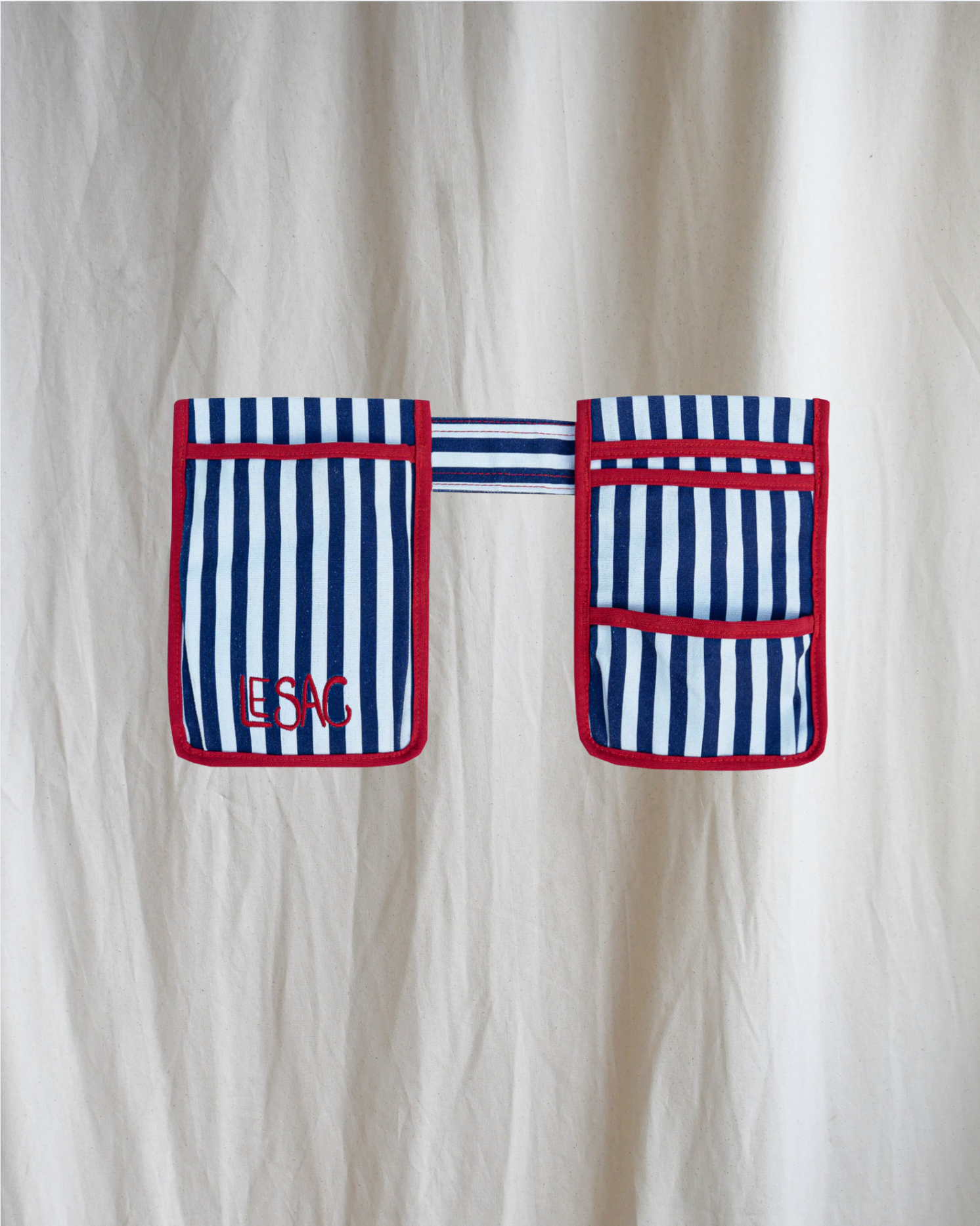 Le Sac Garden Belt - Navy & red Stripe