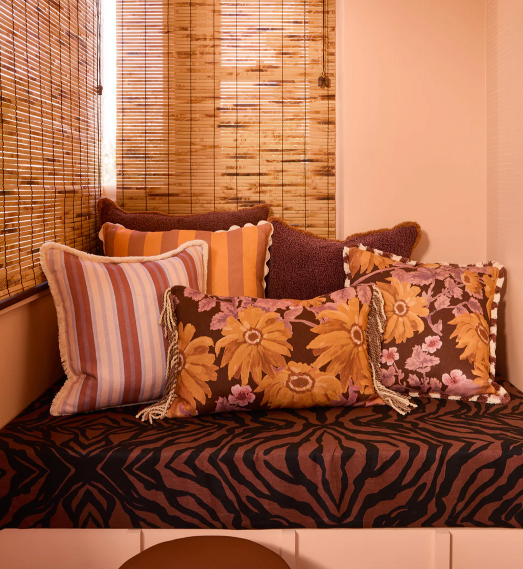 Marigold Amber Linen Cushion Rectangle Bonnie and Neil