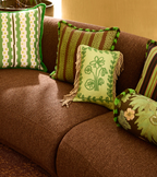 Petra Green Linen Cushion Bonnie and Neil